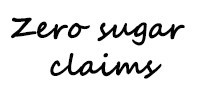Zero sugar claims Zero sugar claims